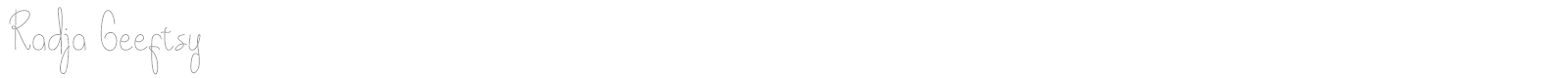 Radja Geeftsy font preview